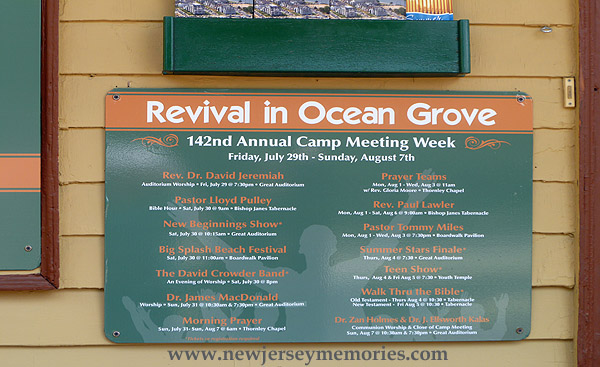 Revival signs in Ocean Grove
