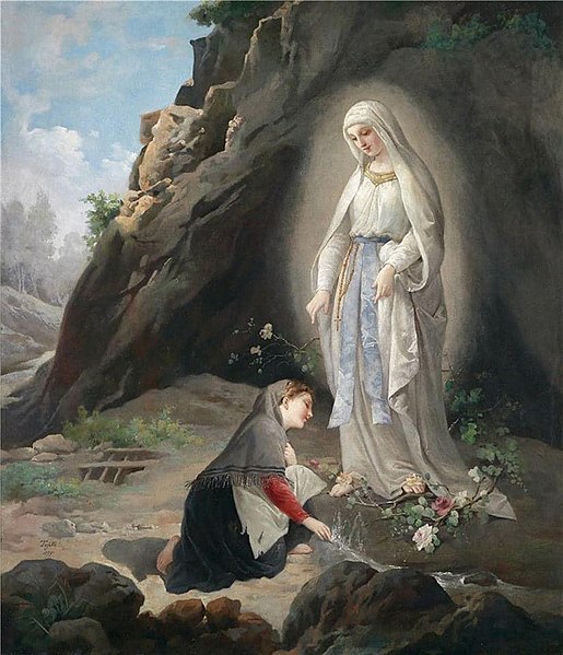 Our Lady Of Lourdes painting