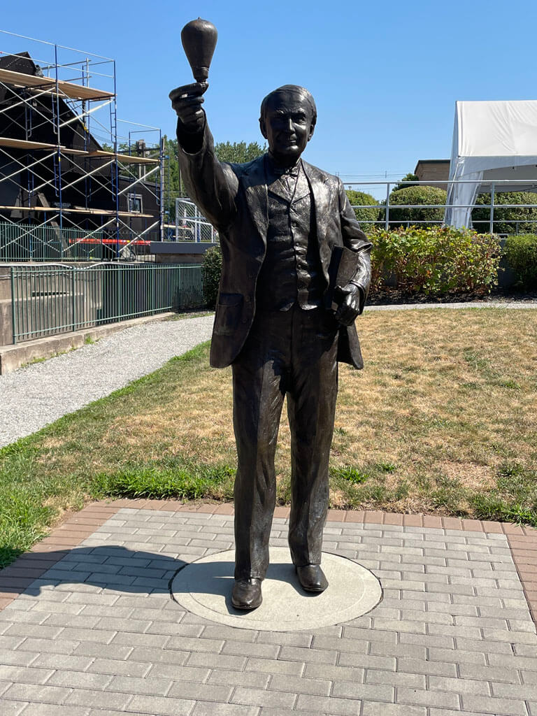 Statue at Thomas Edison Laboratory, West Orange, New Jersey