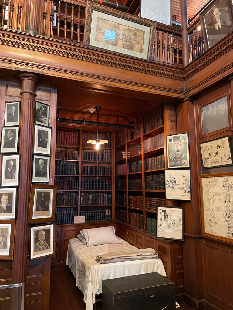 Bed for catnaps at Thomas Edison Library