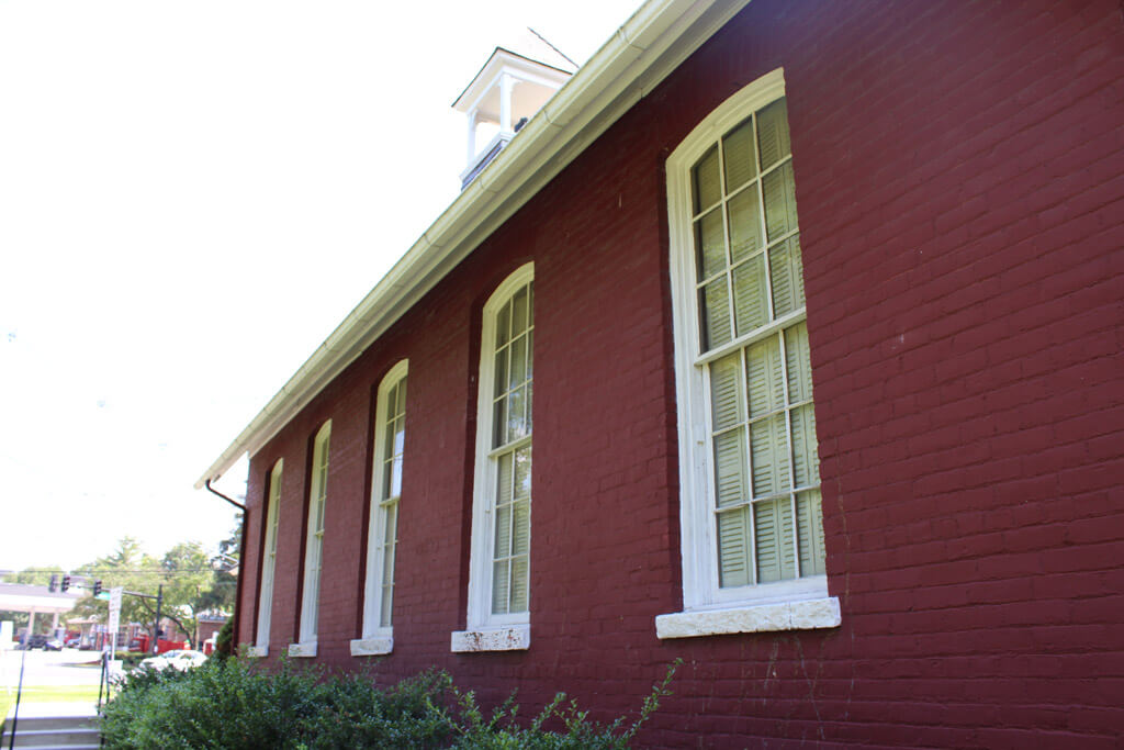 Little Red Schoolhouse, Florham Park, New Jersey exterior side view