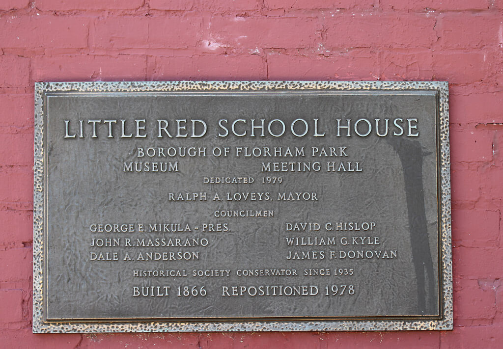 Little Red Schoolhouse, Florham Park, New Jersey sign