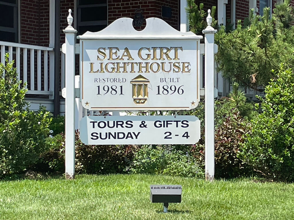 Sea Girt Lighthouse sign