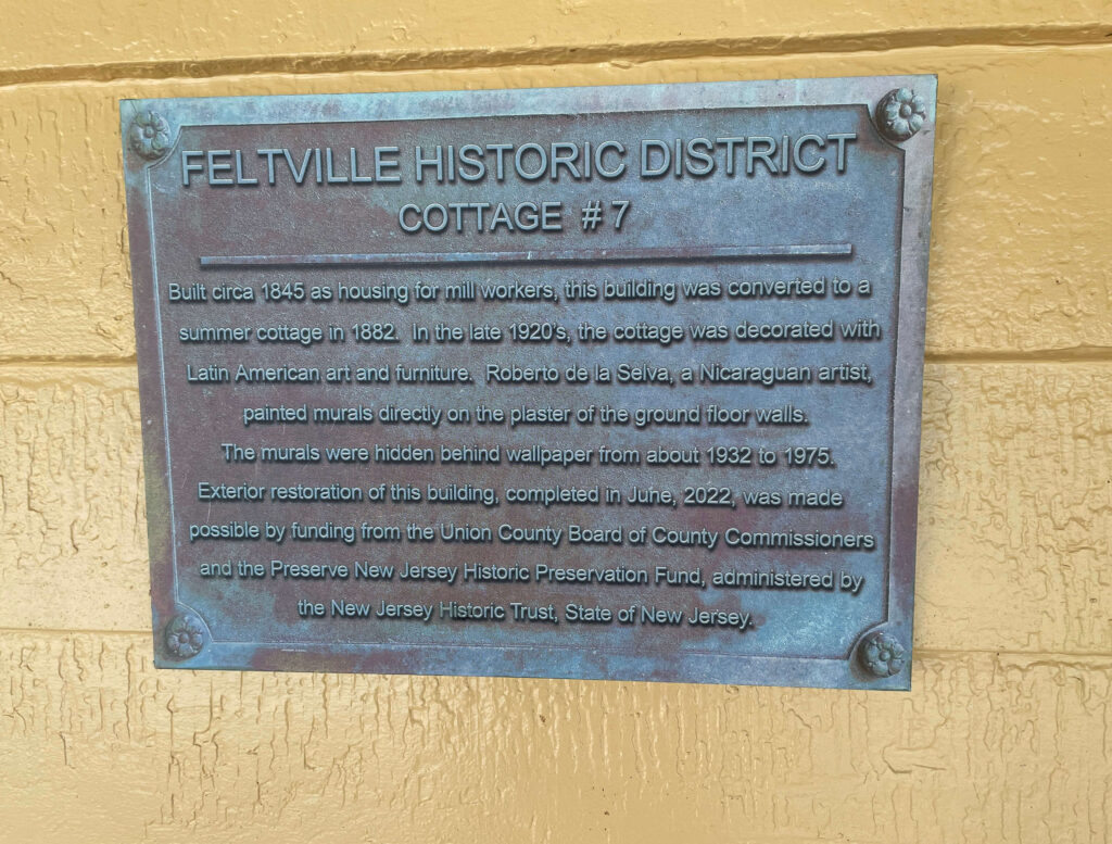 Deserted Village at Feltville Historic District, Berkeley Heights, New Jersey building sign