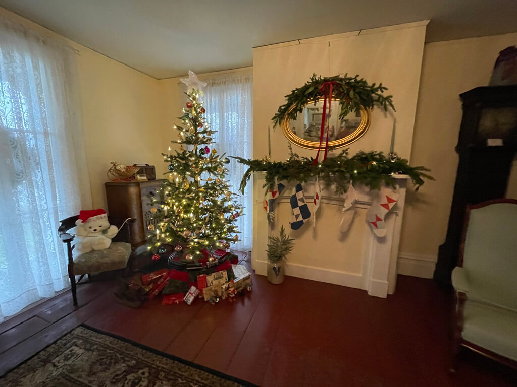 Christmas tree at Canfield-Morgan House, Cedar Grove, New Jersey