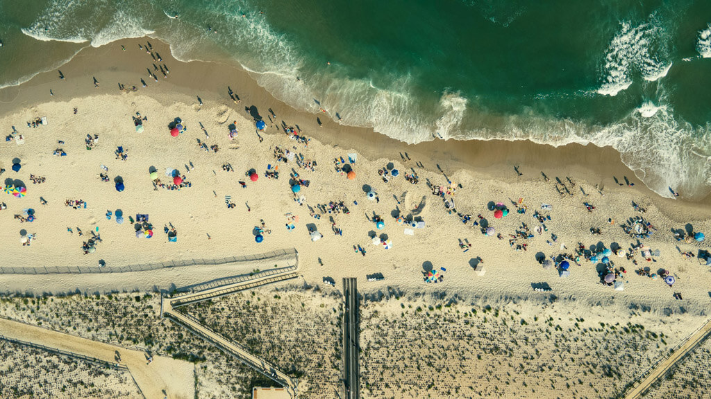Positively New Jersey overhead shot of beach