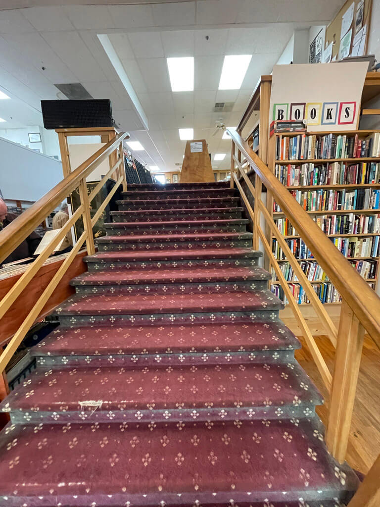 Stairs at Jack's Music Shoppe, Red Bank, New Jersey